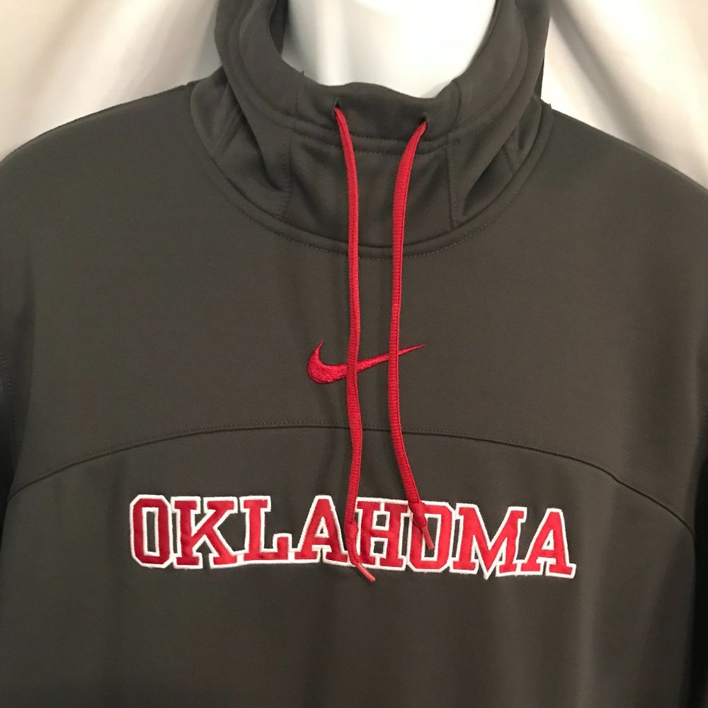 Nike Elite Oklahoma University Therma Fit Activewear Athletic Sport Cut Hoodie - Picture 2 of 7